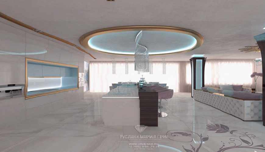 Диптих с абстракцией в гостиной фото 1373